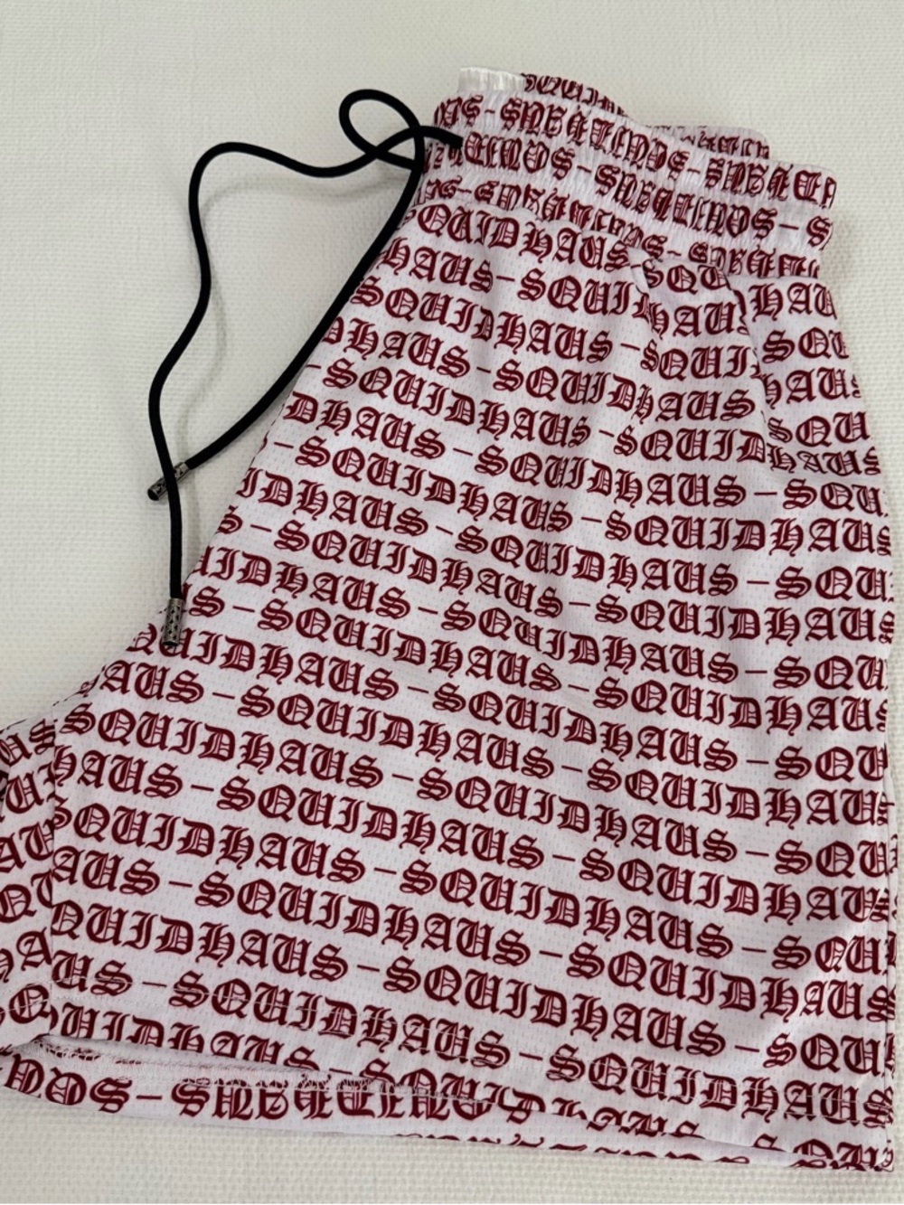 Squidhaus Shorts Men 2XL All Over Print Logo Running, Drawstring